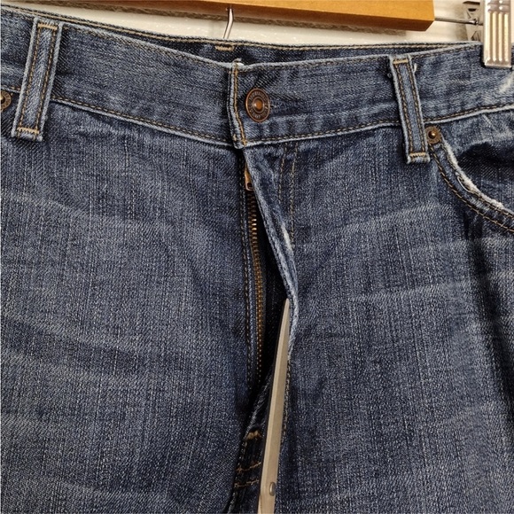 7 For All Mankind A Pkt Boot Cut Distressed Jeans - Picture 9 of 13